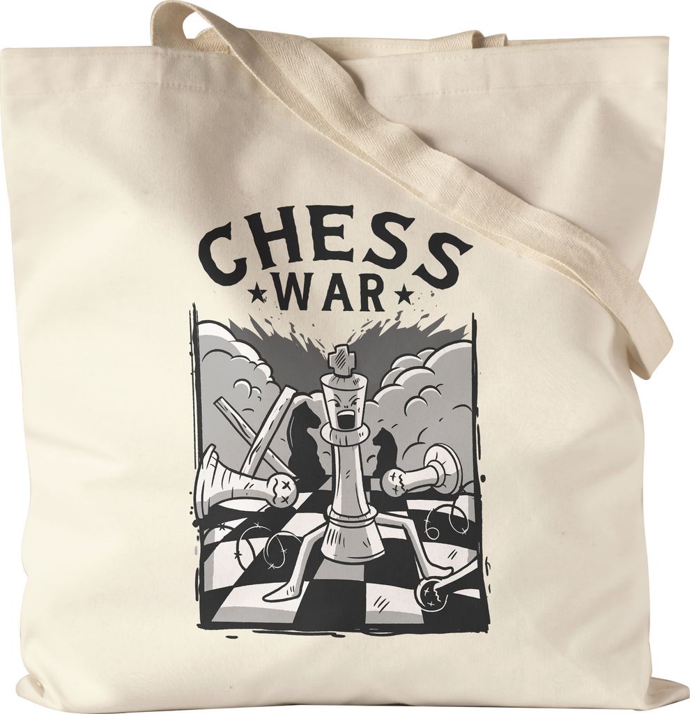Chess War Jutebeutel Stoffbeutel Canvas Schachspieler Schachbrett Chess Geschenkidee Für Schachfans
