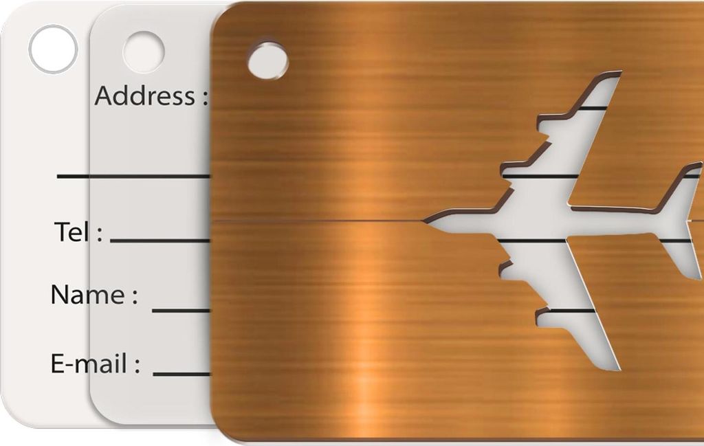 6 Stück Kofferanhänger Aus Silikon | Mit Adressschild & Namensschild | Für Reise & Flug