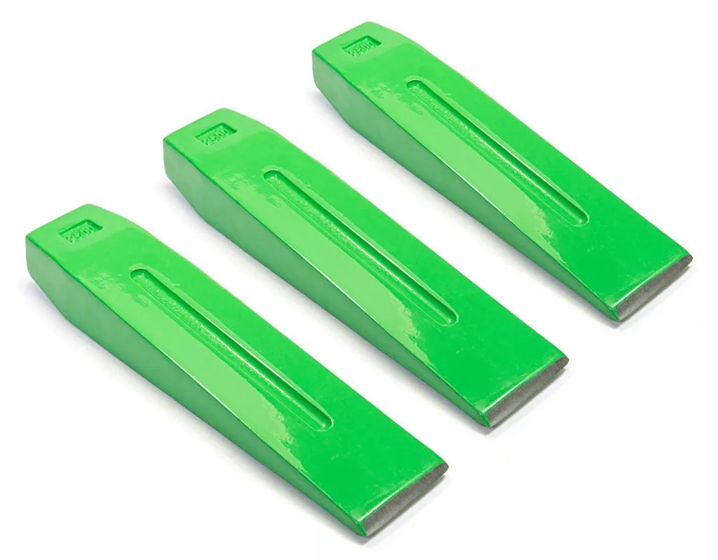 Cale à fendre le bois de chauffage 2,5 kg acier trempé pack de 3 coins