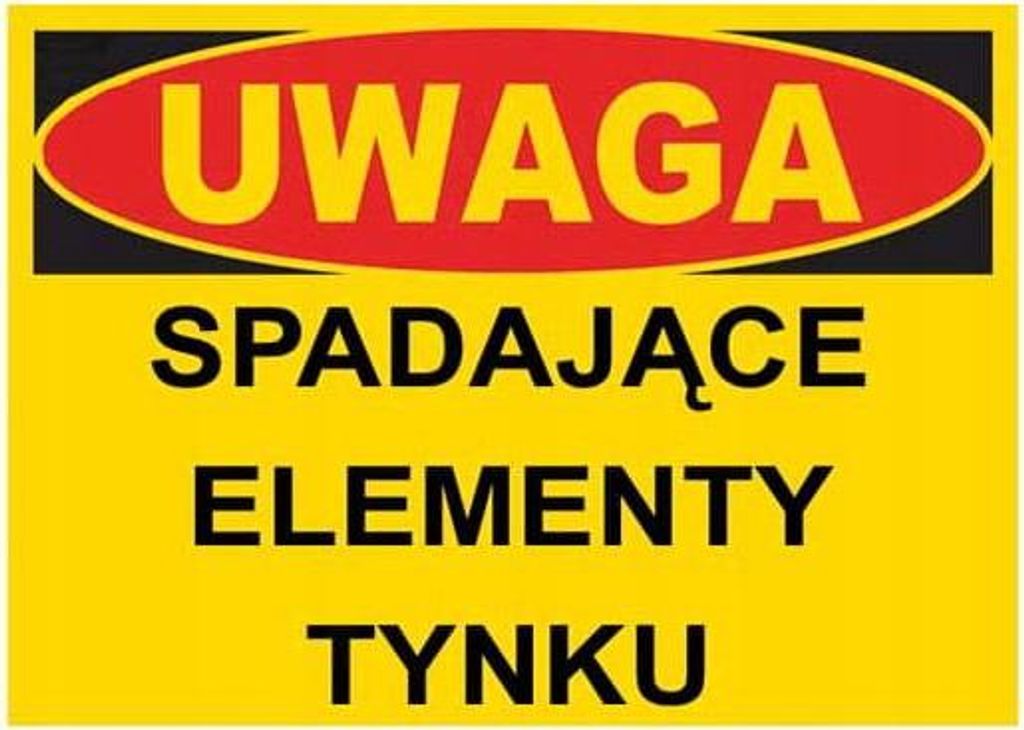 BTO-47 - SCHILD - WARNUNG: Herabfallende Gipselemente