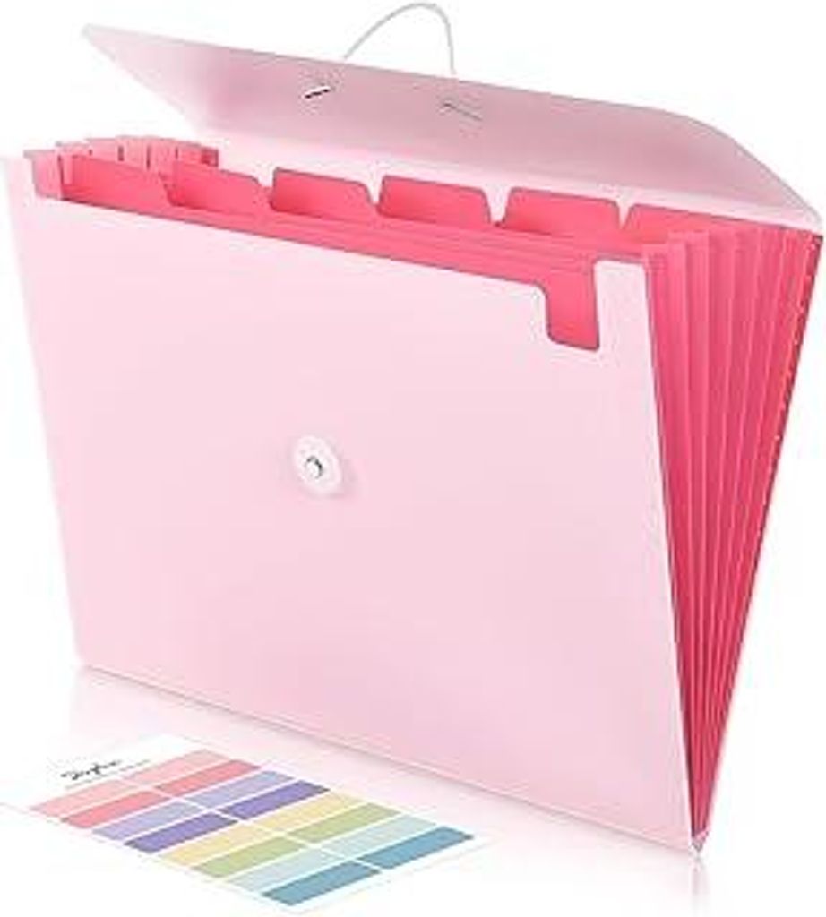 SKYDUE Dokumentenmappe A4, Fächermappe 7 Fächern, Mappe Mit Gummizug, Document Organizer/Ordner/Ordnungsmappe Für Büro Hause Schule Dokumente(R...