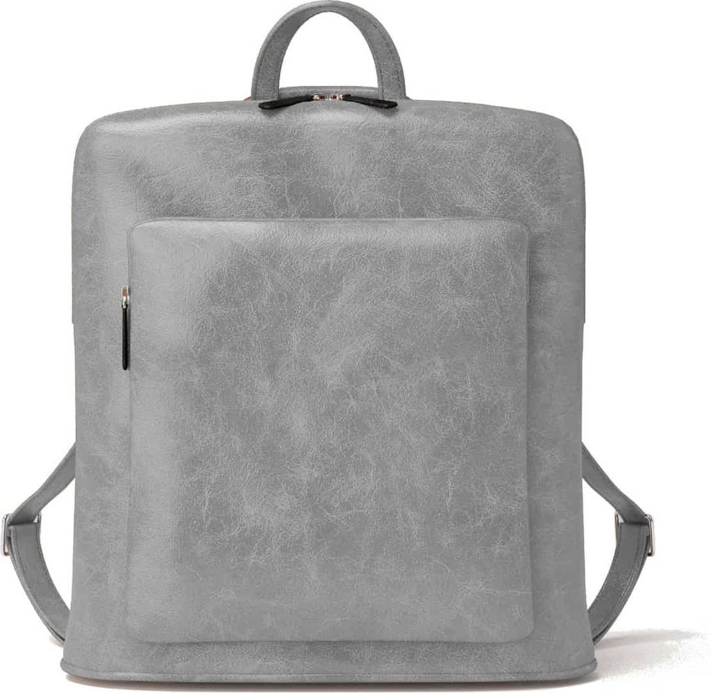 Eleganter Damen Veganer Kunstleder Rucksack 30605 Beige