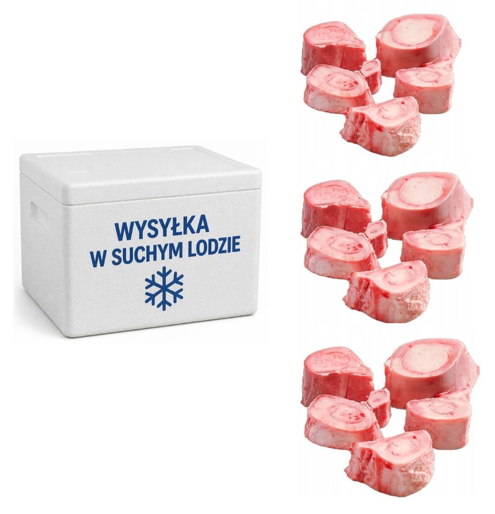 Os à moelle de bœuf coupés en tranches transversales, 3 x 1 Image du produit 