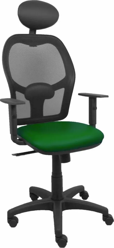 Chaise de bureau Alocén contre le mal de dos siège vert et filet noir