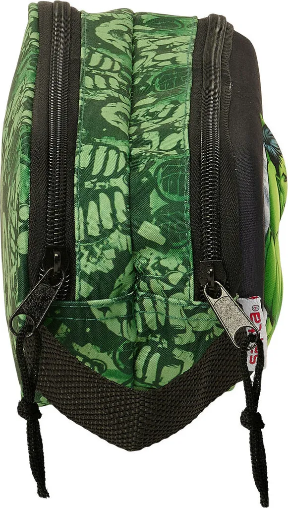 Hulk Case 3D Double Zip - Nero/Verde | Urban Accessories Marvel 21cm - 2
