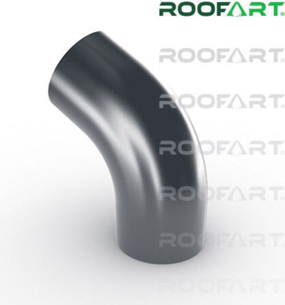 A 3D render of a dark grey pipe elbow on a white background.