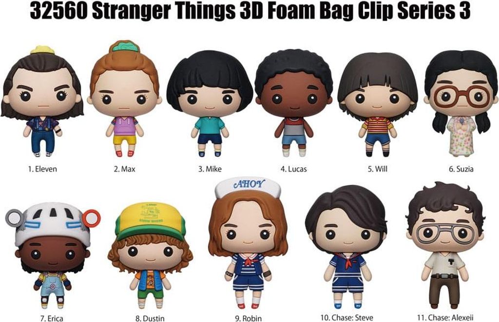 Stranger Things 3D PVC visačky na tašky Séria 3 Displej Obrázok produktu 