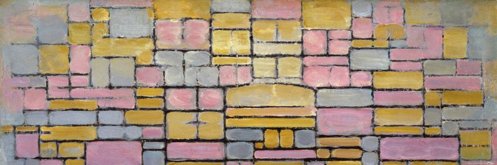 Piet Mondrian Kunstdruck Bild - Tableau No. 2 Komposition Nr. V (30 x 91 cm)