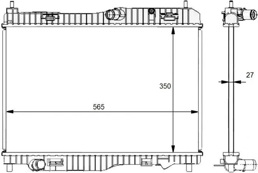 Radiateur de refroidissement moteur Ford B-Max et Ecosport - NRF 59134