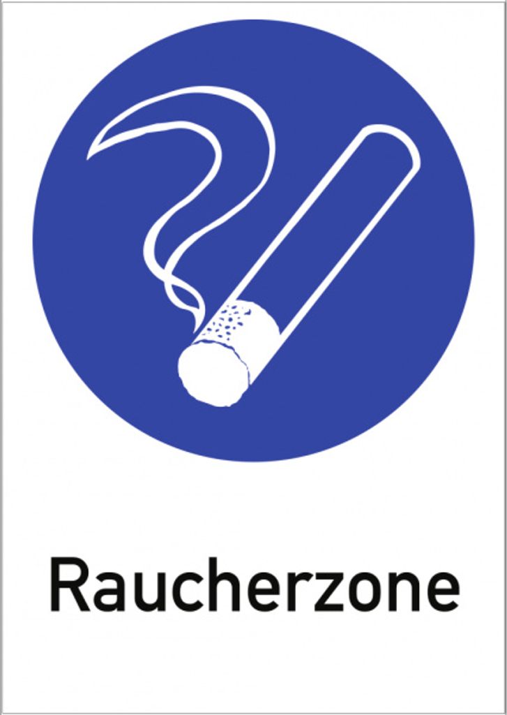 Dreifke Alu-Schild "Rauchen gestattet", 26,2x37,1cm (BxH), 1 Stück, Praxisbe...