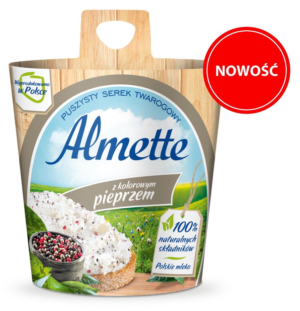 Almette Puszysty serek twarogowy z kolorowym pieprzem 150 g Zdjęcie produktu 