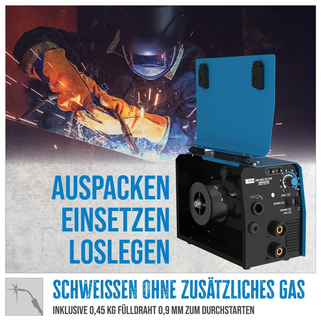 GÜDE Uni-Mig 125 SYN Universal Schweißgerät Produktbild 12