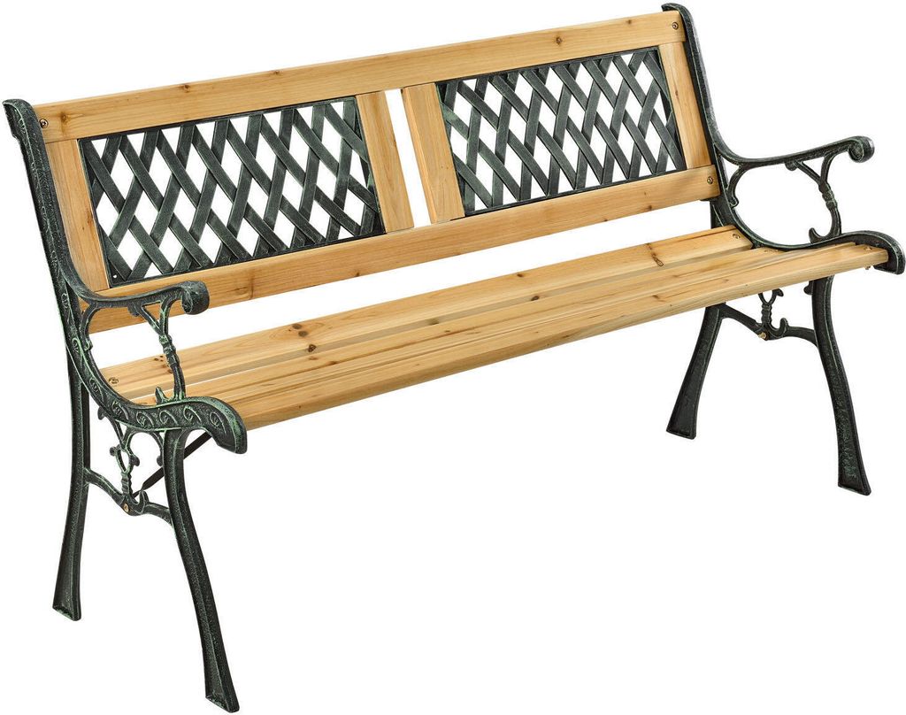 Záhradná lavička Sanremo 200578, čierna/hnedá, 122 cm Obrázok produktu 