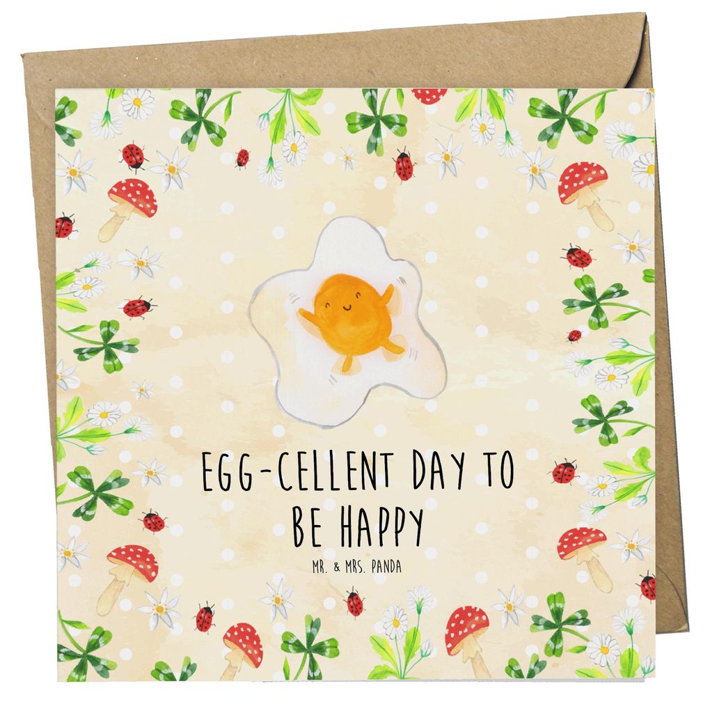 Mr. & Mrs. Panda Klappkarte Spiegelei Ei - Naturpapier - Geschenk, Glückwunschkarte, Schön, Tag, anlasskarte, doppelkarte, Liebe, Lustige Sprüch...