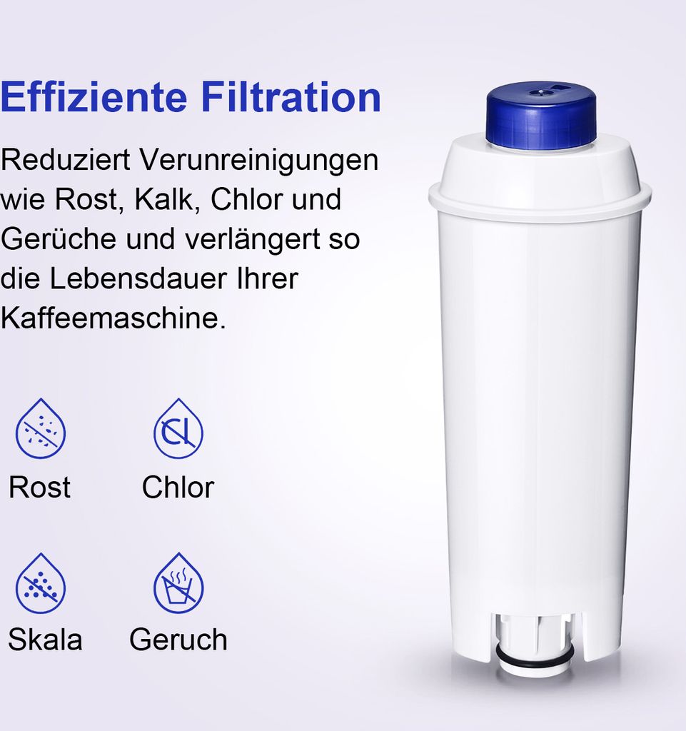 6er Wasserfilter Kaffeevollautomat für Delonghi Produktbild 6