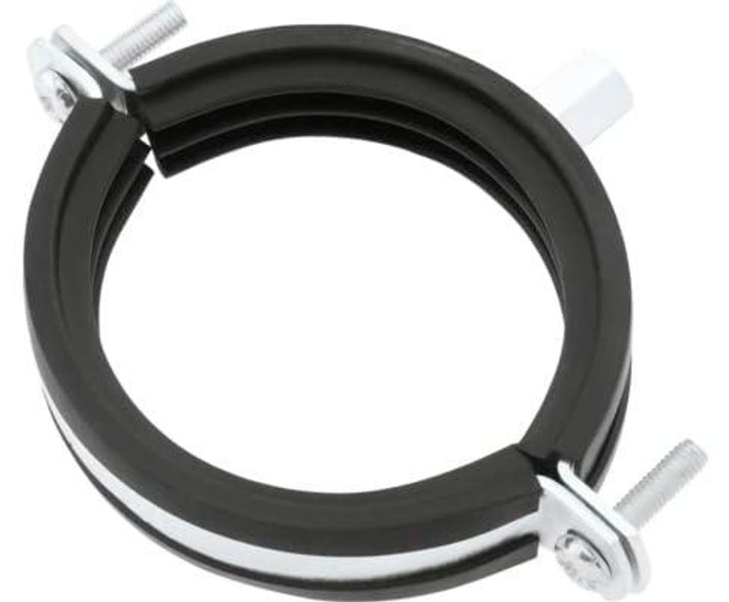 sanicomfort Rohrschelle schallgedämmt 74-80 M8 76,1mm (2 1/2") – 5 Stück – Rohrschellen verzinkt mit Gummieinlage zur Schallentkopplung