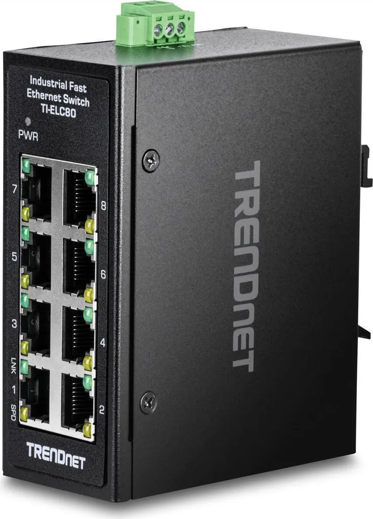 TRENDnet TI-ELC80 Switch 8 Porte Industriale - Robusto e Mini