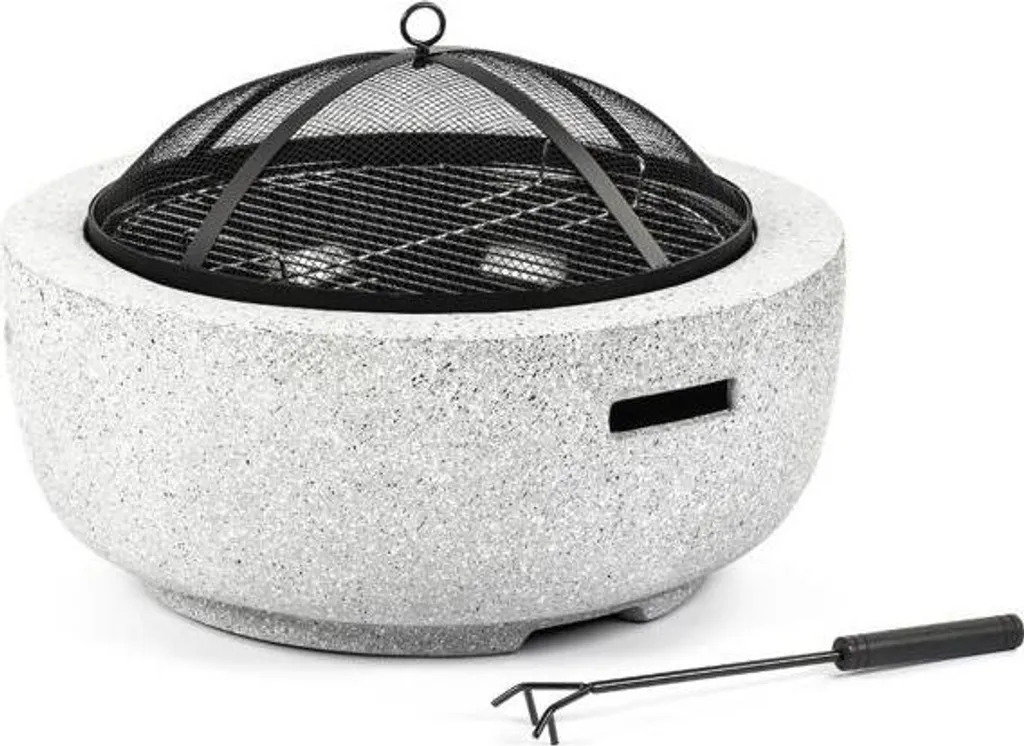 FIELDMANN FZG 1030W Point Focal à Bois Haute Résistance avec Grille Secu