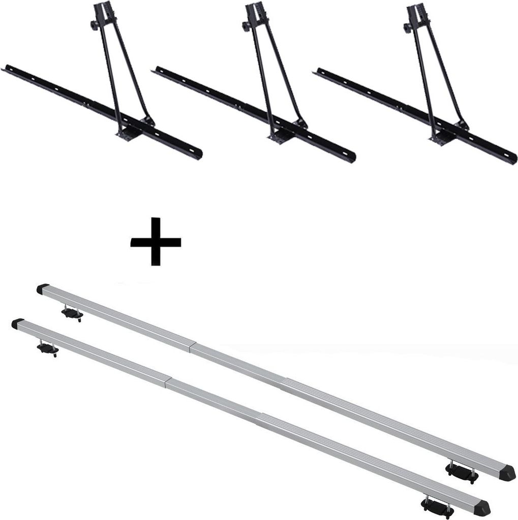 3x Fahrradträger ORION + Dachträger RAPID kompatibel mit für Peugeot 306 Kombi (5Türer) 93-02