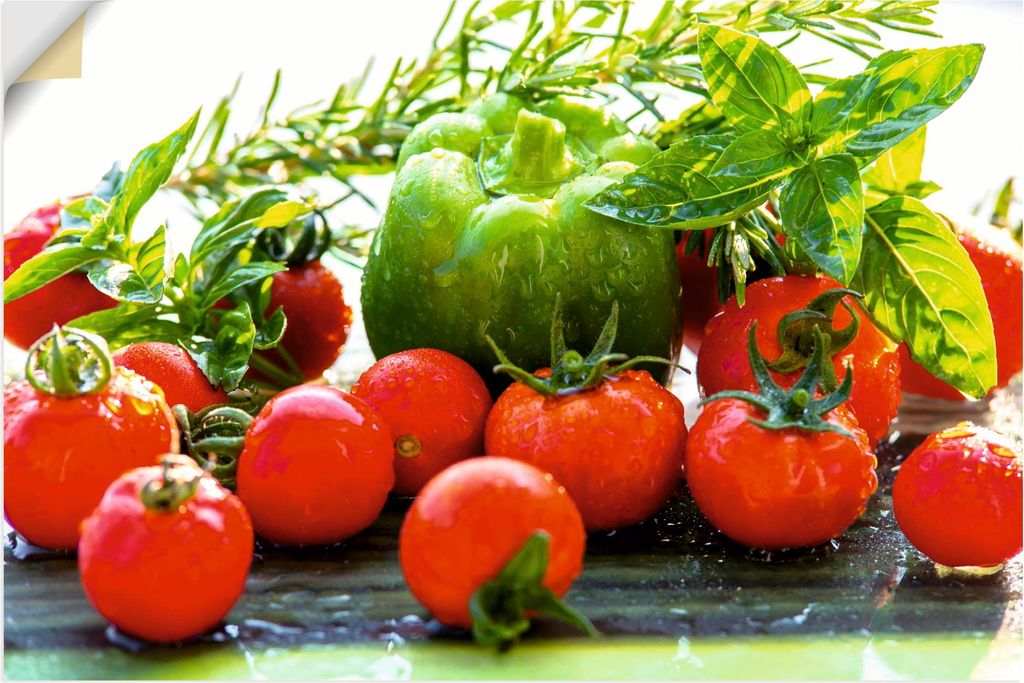 ARTland Wandbild, selbstklebend Garten frische Tomaten Größe: 30x20 cm