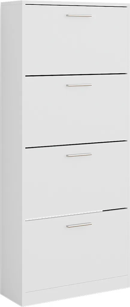 Grand Meuble à Chaussures Blanc 4 Portes Vicco Gizmo Gain de Place