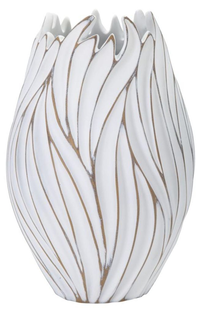 Mauro Ferretti Vase, Honduras, Ø 27 x 41,5 cm, weiß, Produktbild 