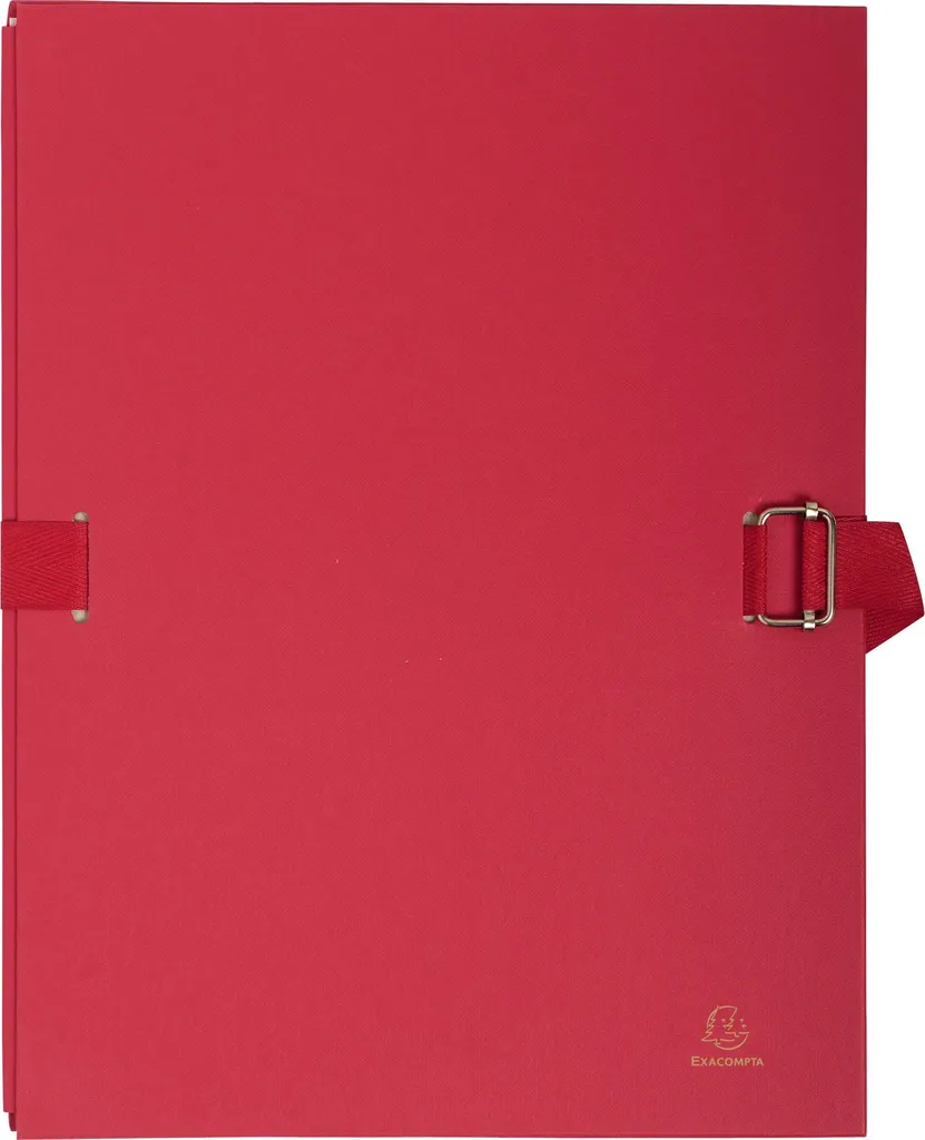 Chemise de classement rouge 24x32 cm avec rabat et dos extensible x10