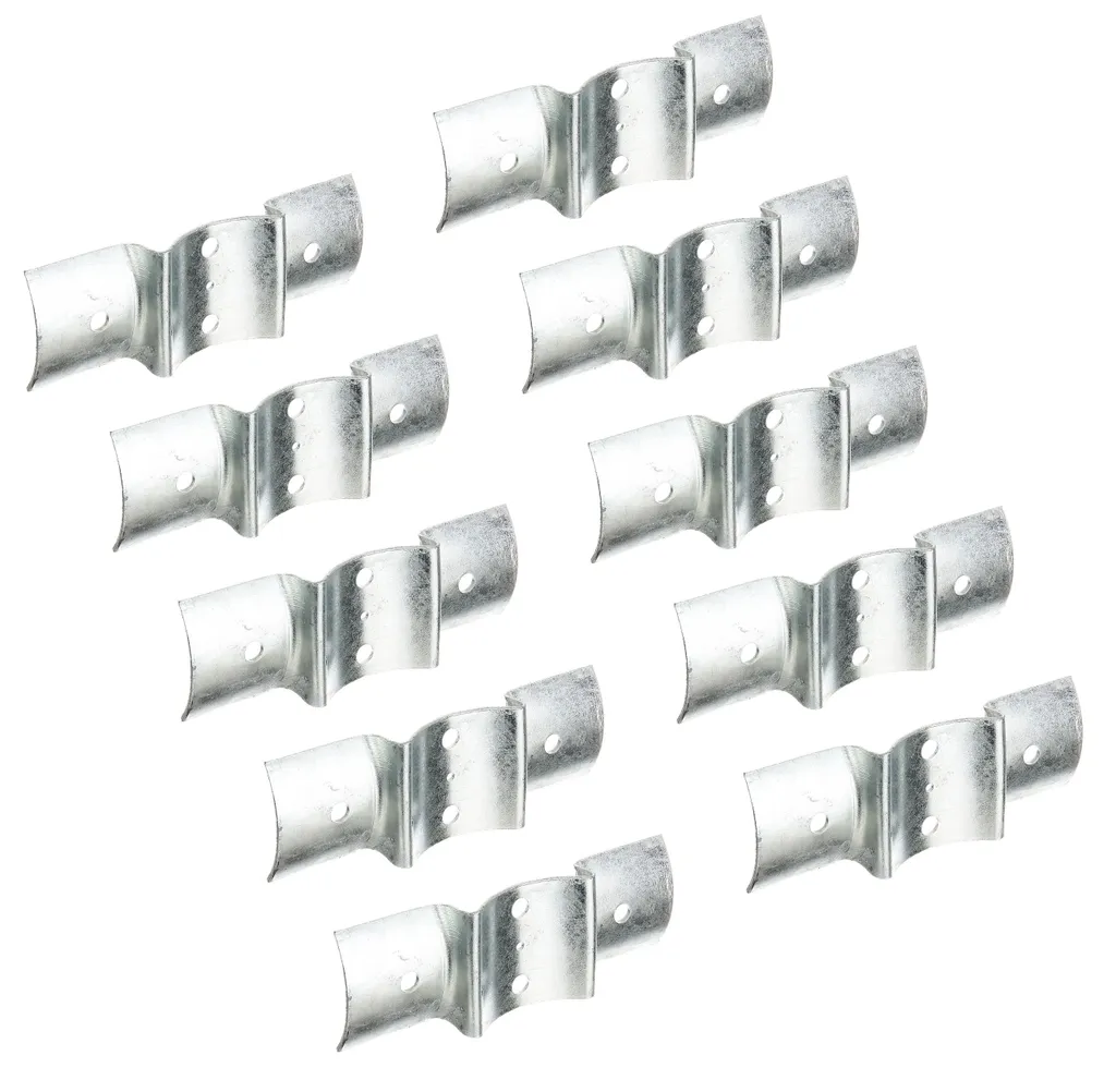 Verrou de Clôture pour Poteau Ø100 mm en Acier Galvanisé Lot de 10