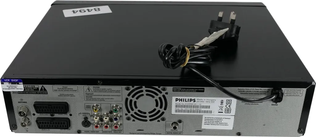 Combo Lecteur Enregistreur DVD et VHS Philips DVDR3512V Double Platine