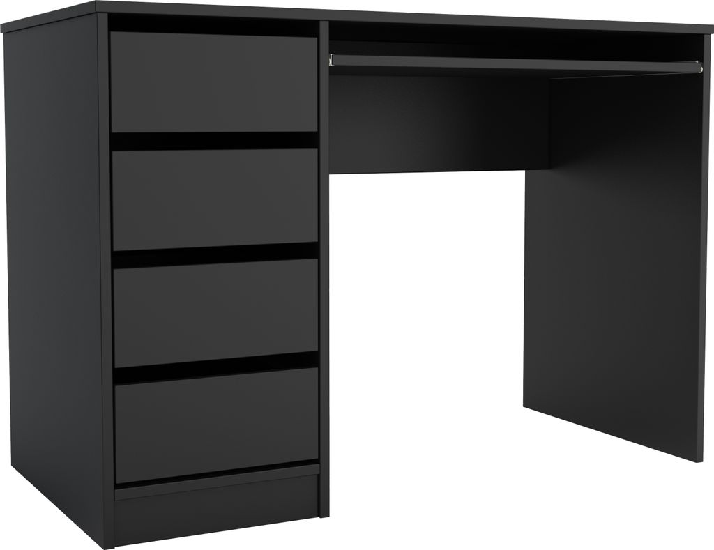 Moderner Schreibtisch mit Schubladen ERIS für den Raum (SCHWARZ)