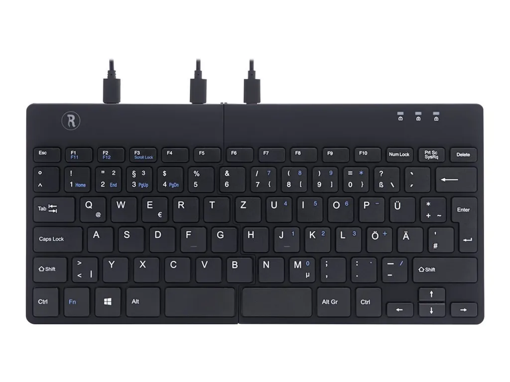 Clavier R-Go Break scindé noir à indicateur de pause intelligent USB - 5