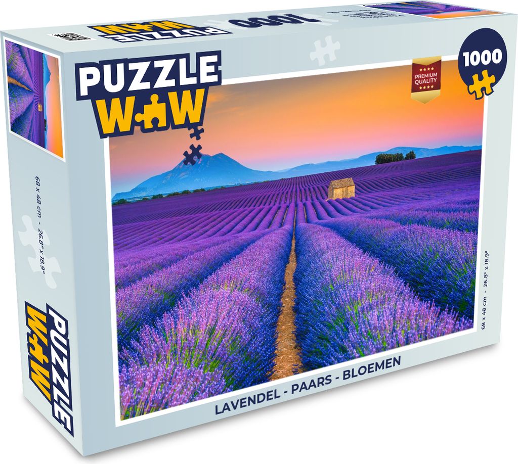 MuchoWow Puzzle 1000 Teile Lavendel - Lila - Blumen - Erwachsene - Rätsel