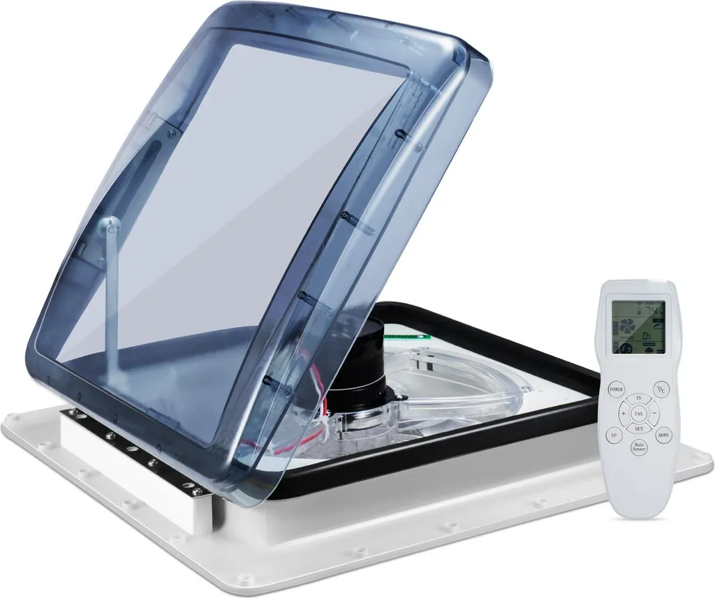 Lanterneau ventilé camping-car 12V réversible avec contrôle température