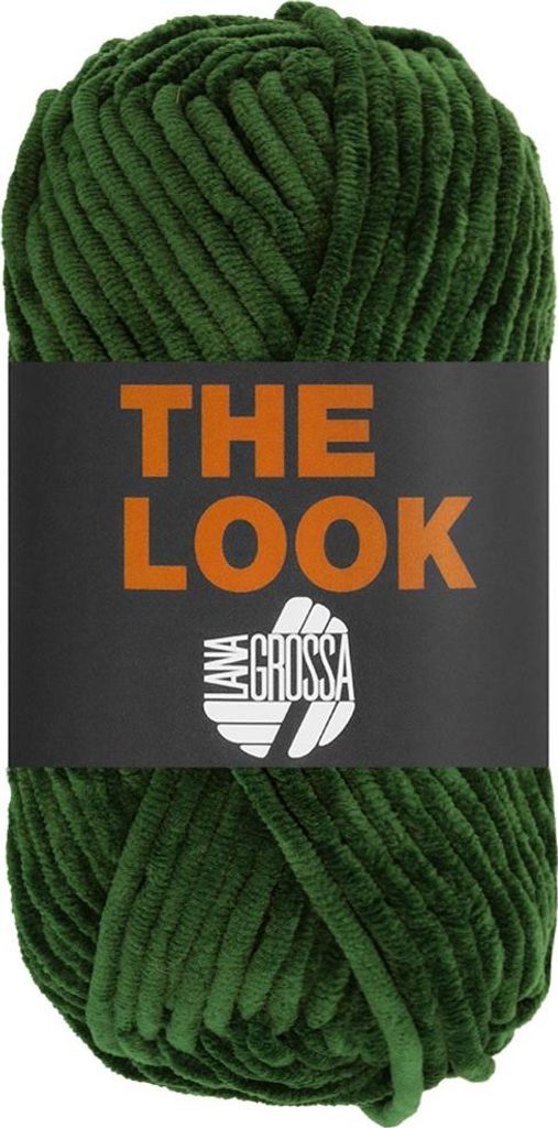 Lana Grossa THE LOOK 100 g samtig weiches und stabiles Chenillegarn 120 m, Farbe:015 - Flaschengrün
