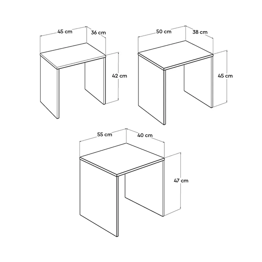 Table basse blanche rectangulaire Skye Decor pour petit salon moderne - 11