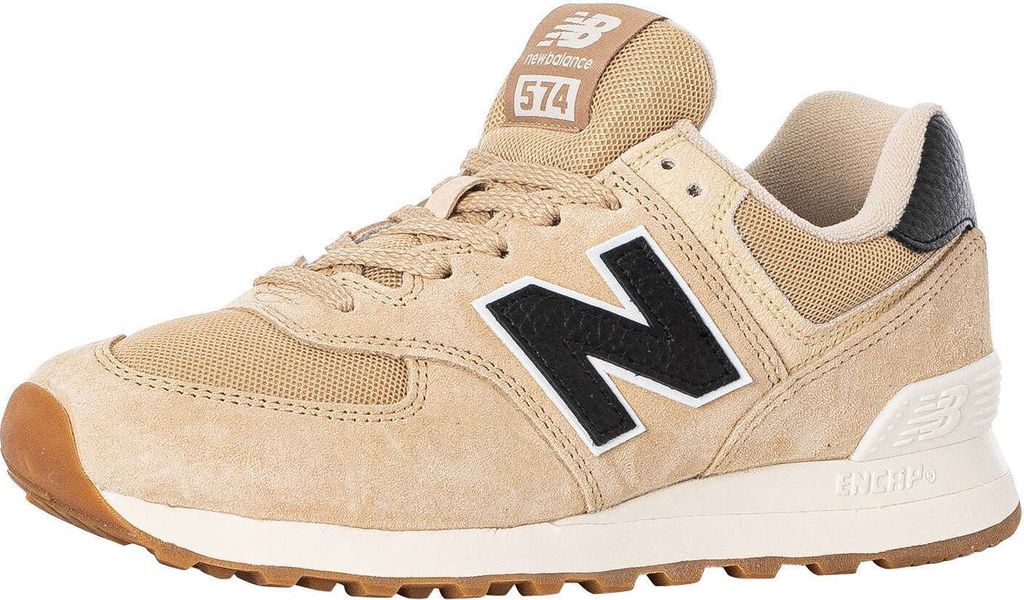 New Balance 574 Wildleder Trainer, Beige 42 EU