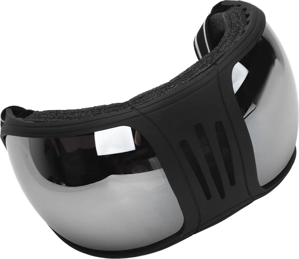 Lunettes de course hippique en plastique argenté anti-sable et vent
