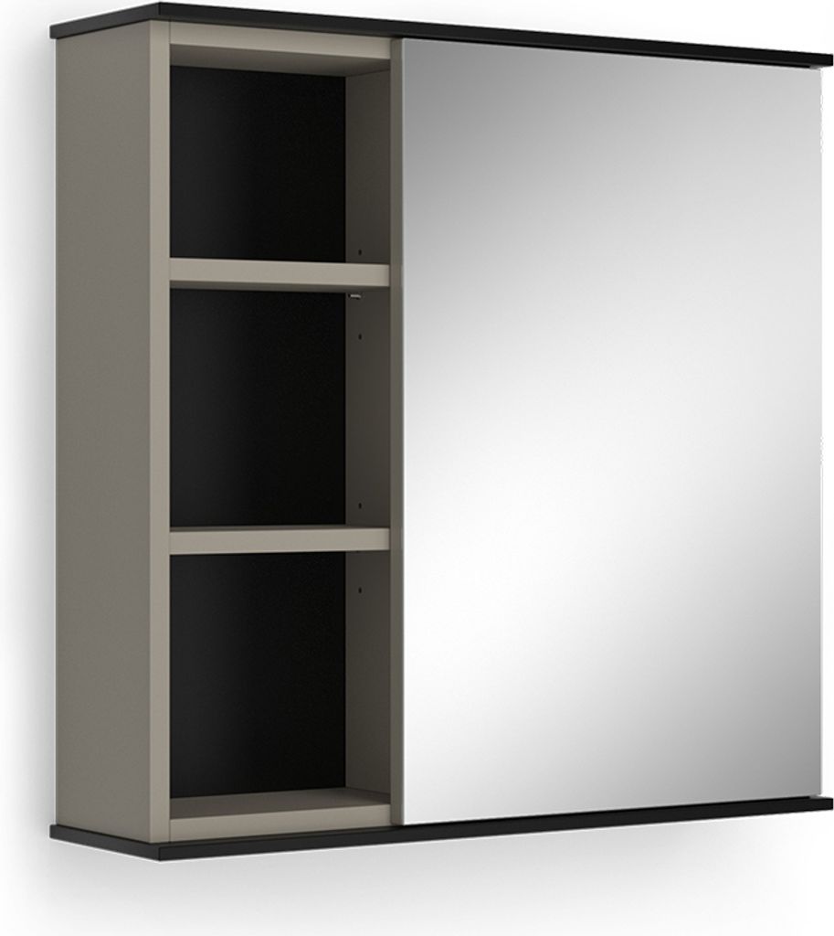 Koupelnová skříňka se zrcadlem Vicco Joli Greige 60 x 60 cm Obrázek produktu 