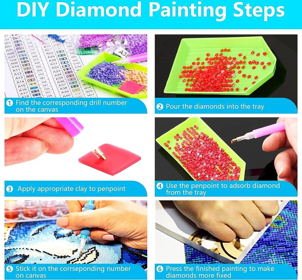 Diamond Painting,5D Diamant Bilder, Erwachsene Groß Mond Produktbild 5