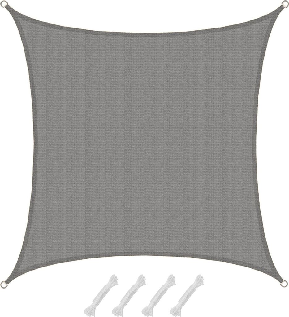 Voile d'ombrage Dahna Gris 4x4m HDPE Image du produit 