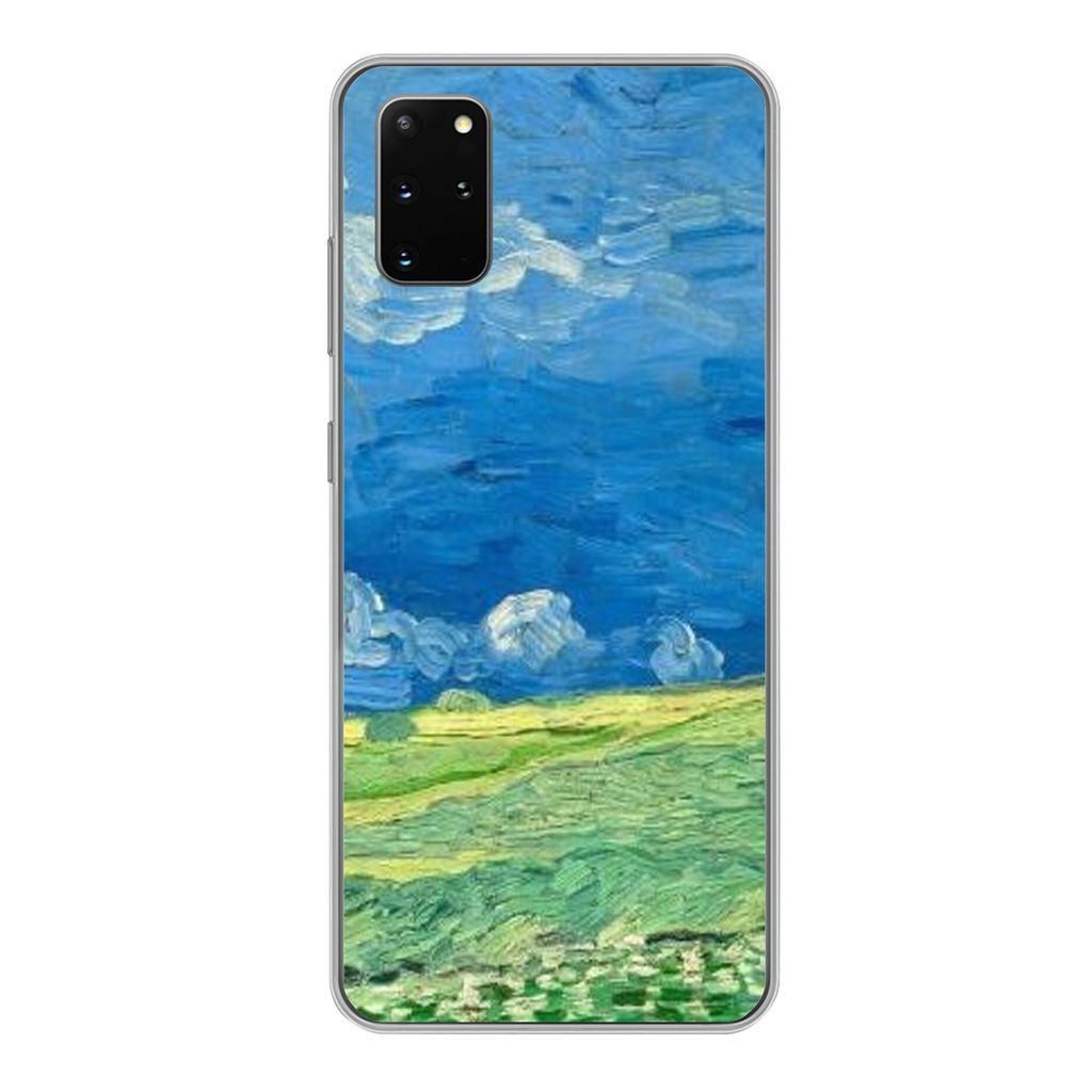 MuchoWow Handyhülle Schutzhülle Hülle für Samsung Galaxy S20 Plus Weizenfeld unter Gewitterwolken - Vincent van Gogh Silikon Softcase Handy H...