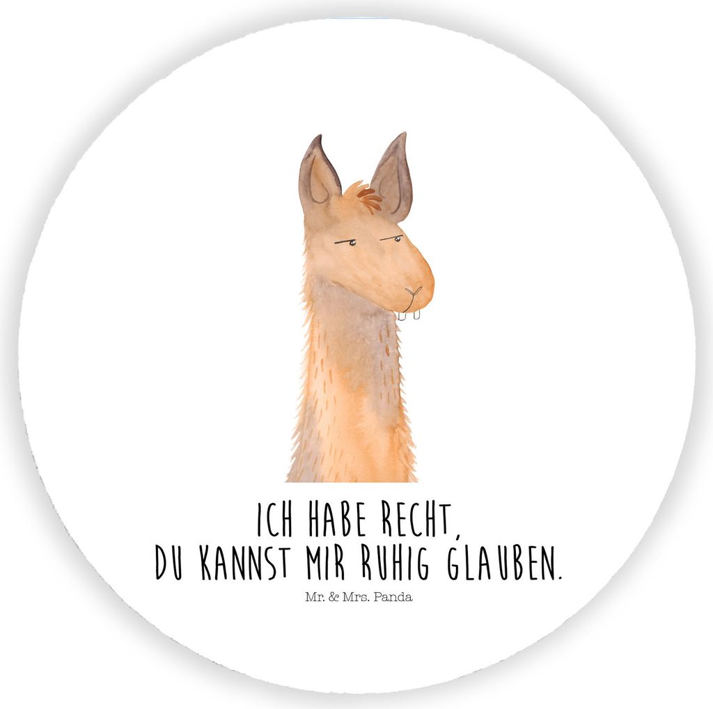 Mr. & Mrs. Panda Kühlschrankmagnet Lamakopf Genervt - Weiß - Geschenk, magnet für fotos, Chefin, pinnwand, Lama, pinwand, Beste Freundin, Recht ...