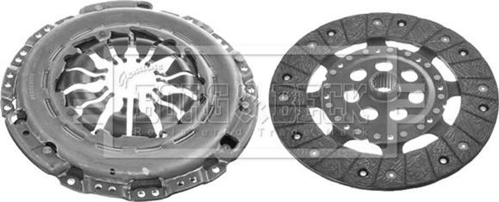 BORG & BECK HK2392 Kupplungssatz OE 2335400QAF kompatibel mit Dokker, Duster, Lodgy, Citan, Cube, Juke, Note, NV200, Pulsar, Qashqai, Tiida, Captur...