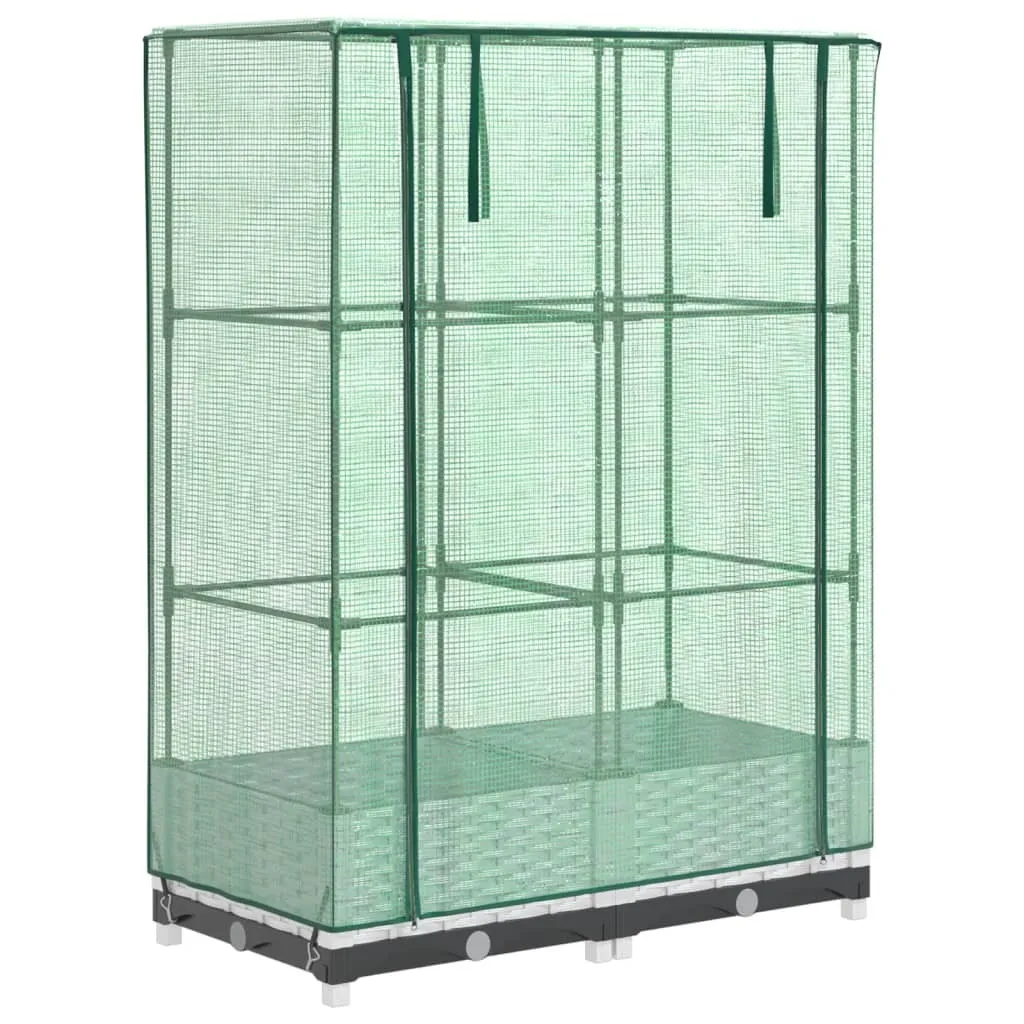 Kit Serra e Fioriera vidaXL 80x40x123 cm | Polipropilene Rattan Look