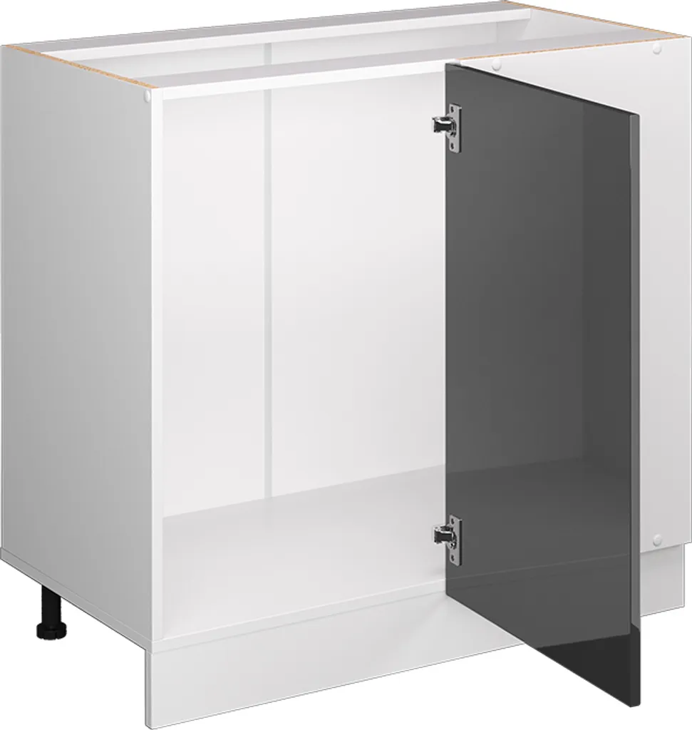 Vicco Armadio universale ad angolo R-Line, 86 cm con anta, senza piano di lavoro, Antracite lucido/Bianco - 5
