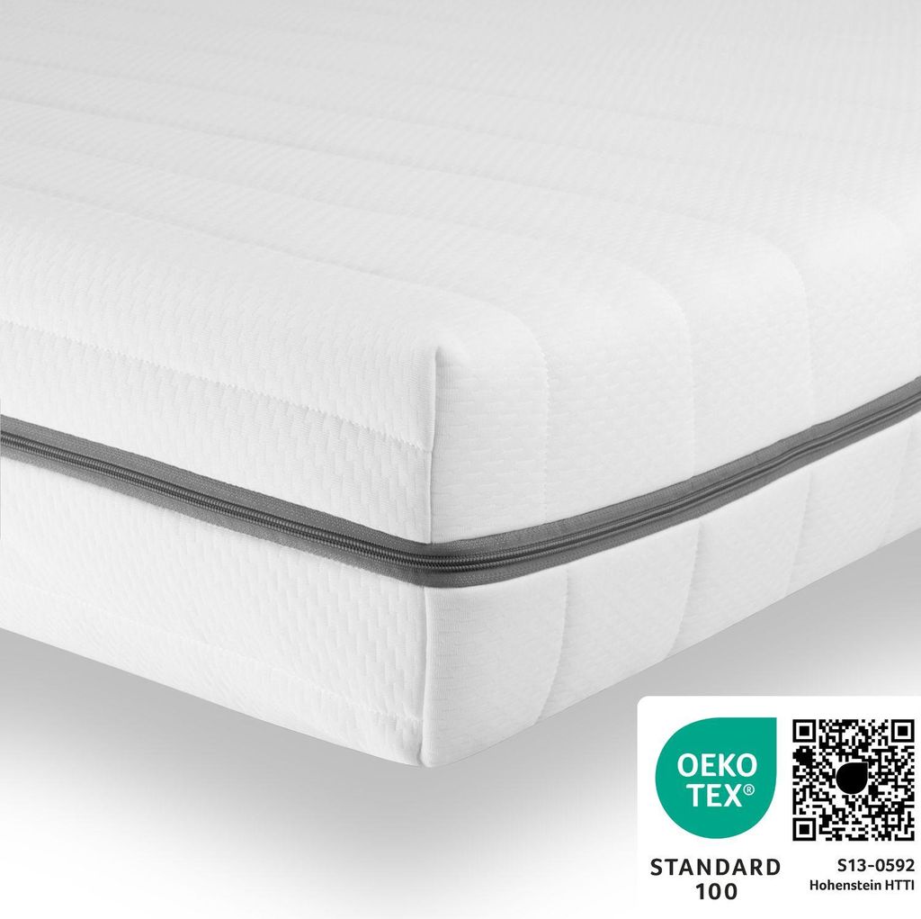 Kaltschaummatratze 180x200 cm H2 H3 - Orthopädische 7 Zonen Matratze mit top Liegekomfort - Höhe 15 cm - Schaummatratze hygienisch, atmungsaktiv,...