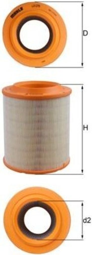 Luftfilter MAHLE LX 1275 für AUDI A8 (4E2, 4E8) Filtereinsatz