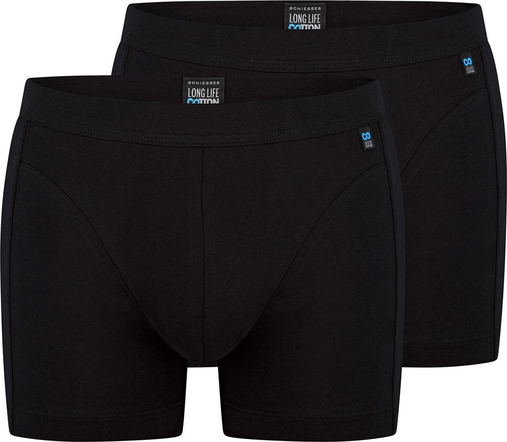 Schiesser 2er Pack Long Life Baumwolle Retro Short / Pant Perfekte Passform, Komfortabler Bund mit kleinem Serien-Logo, Reduzierte Pilling-Bildung ...