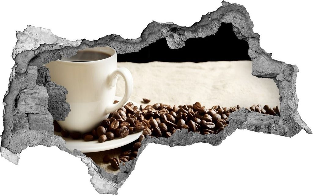 Selbstklebender Loch-3D-Aufkleber 95x73 cm aromatisierten Kaffee