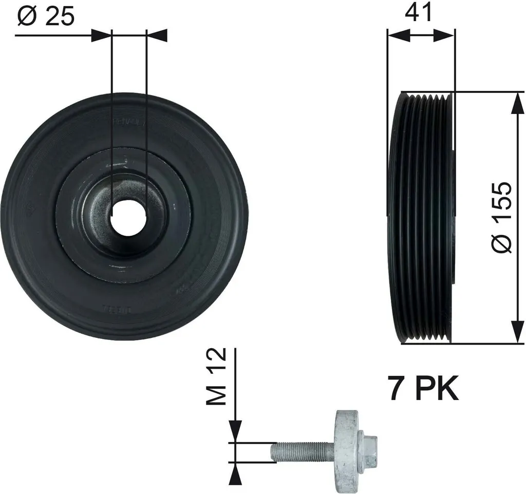 Poulie Vilebrequin pour Renault Scenic et Grand Scenic - Réparation Moteur